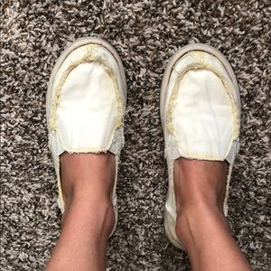 White & Yellow Sanuk Sidewalk Surfers